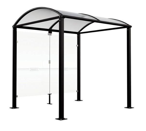 Abri vélos Voûte Verre - Structure acier galvanisé - Toiture en polycarbonate anti-UV_0