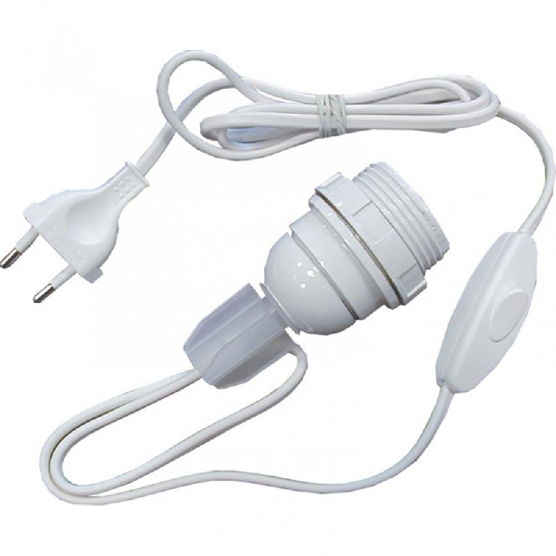 Adaptateur bouteille e27 TIBELEC, plastique, blanc 60 w_0