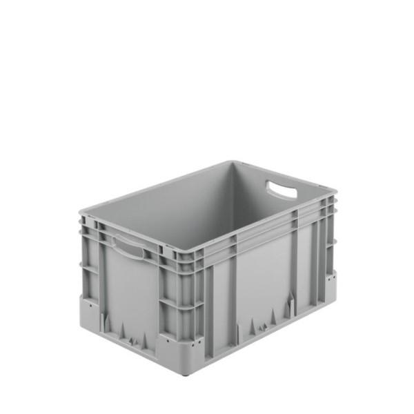 Bac norme Europe à poignées ouvertes - 600 x 400 mm - Hauteur 180 mm - Compatible palettes 1200x800 et 1200x1000 mm_0