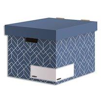 CAISSE ARCHIVES HEAVY DUTY DESIGN. MONTAGE MANUEL. COLORIS BLEU - LOT DE 5