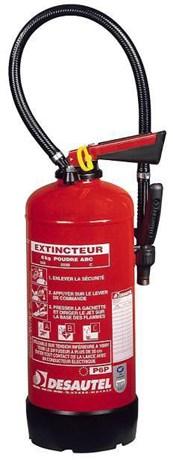 EXTINCTEUR À POUDRE POLYVALENTE ABC 6 KG