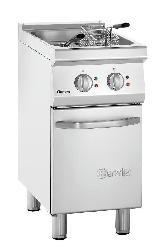 Friteuse professionnelle Bartscher 700 - 2x9L - Acier inoxydable avec bac de récupération_0