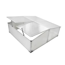 Helloshop26 - Serre tente abri plante fleur légumes froide à 4 couvercles 108 x 110 x 41 cm Transparent 02_0044657 - 3000220285741_0
