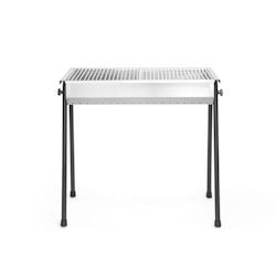 Hendi Barbecue au charbon de bois avec bac de récupération des cendres, y compris 2 grilles de 345 x 345 mm chacune, LH 770 x 380 x 760 mm - inox 15_0