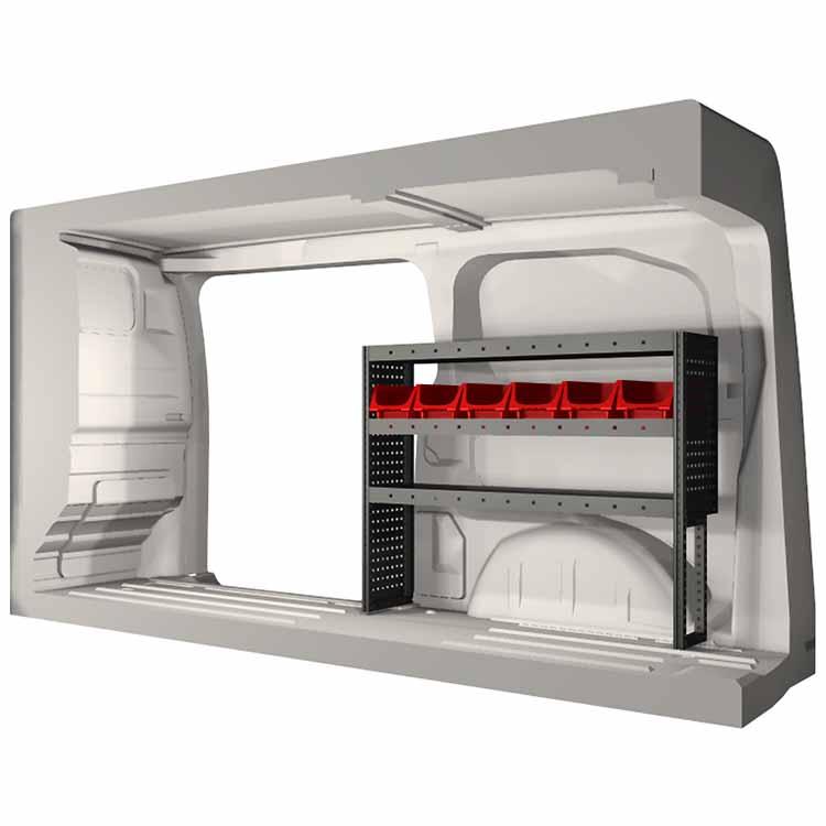Kit aménagement 20100442 - étagères avec tapis caoutchouc et Modul-box inclus - pour véhicules utilitaires Peugeot, Toyota, Citroën, Opel_0