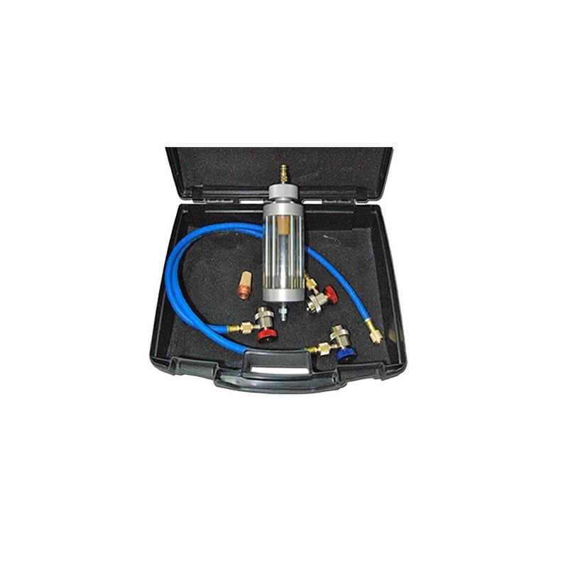 Kit diagnostic circuit de climatisation - Réf. FTCS13087A - Marque Air Conditioning Solution - Filtre Pyrex transparent et raccords rapides_0