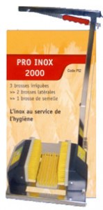 Lave-bottes PRO INOX 2000 - 3 brosses en acier inoxydable 18-10 poli - Sans électricité, pour milieu corrosif_0