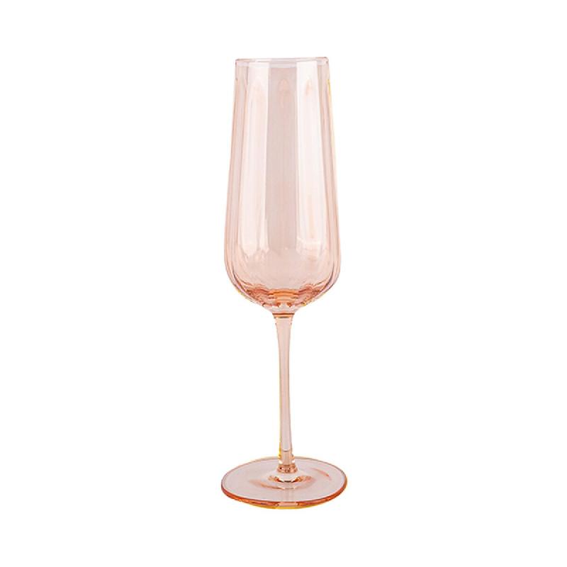 Novastyl - Lot De 4 Flutes Riviera 24cl En Verre Orange - 3256391043530_0