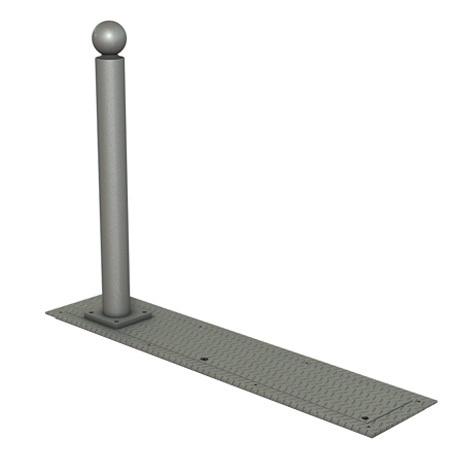 Poteau anti-corrosion ACCES+ - Tube acier Ø76.1 mm - Hauteur 800 mm - 6 finitions et RAL au choix_0