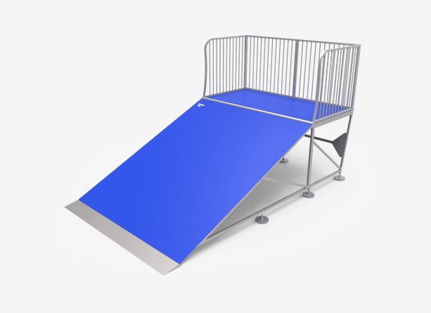Rampe skate bank 125 JSK1006-K - construction modulaire, cadre en acier, surface en polyester_0