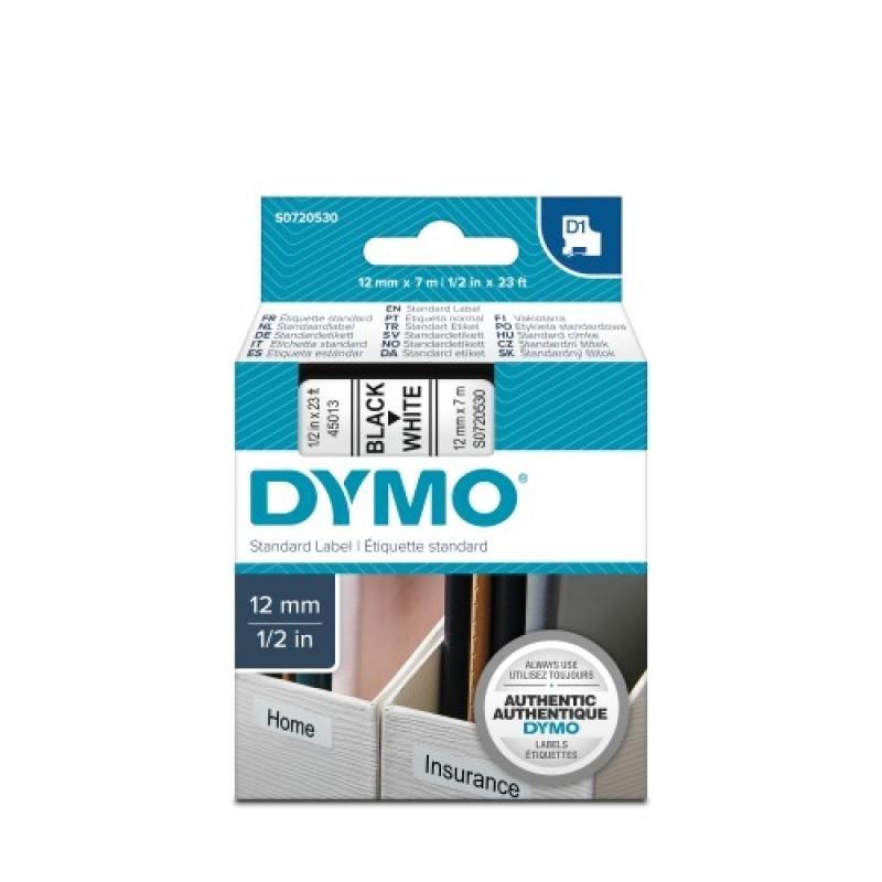 Ruban d1 pour étiqueteuses DYMO labelmanager 160 et 420p cassette largeur 6mm longueur 7m ruban transparent texte noir_0