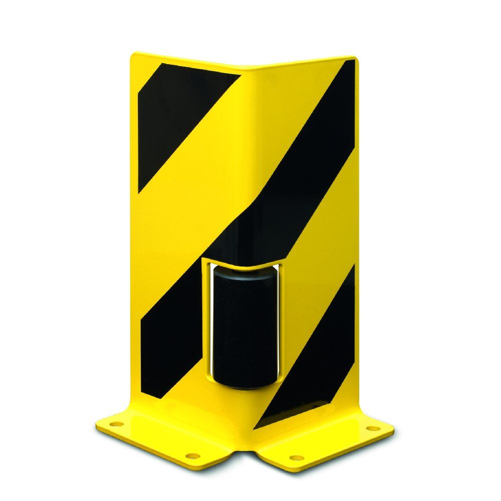 Sabots de protection en acier avec bord de guidage, rouleaux en polyamide - Protection anti-choc pour angles et zones de passage_0