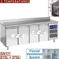 Table frigorifique et de congélation   2 témperatures  