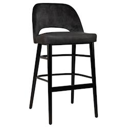 Tabouret  De Bar SVEN Anthracite Euro Mobilier Chr - gris textile 3760380010873_0