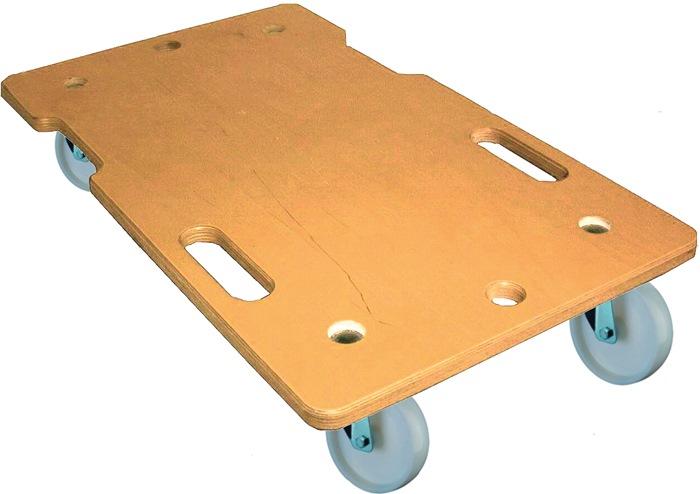 Transportroller Rad-à˜ 75 mm 150 kg L600 mm B350 mm Kunststoff Holz mit Griffmulde BS ROLLEN_0