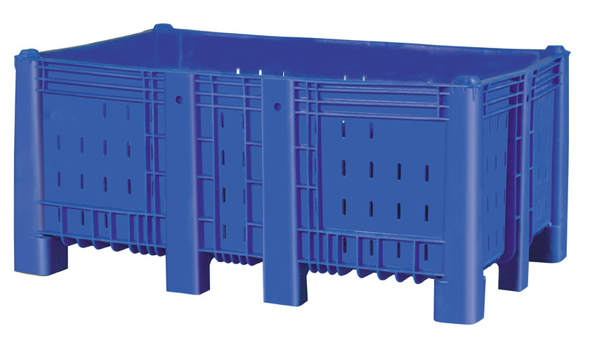 Caisse-palette type 1600 - grandes dimensions 1600x1000x715 mm - capacité 840L - charge 750 kg - en plastique Pehd_0