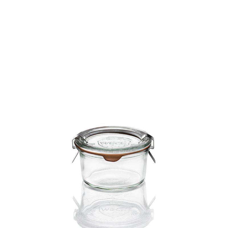 12 bocaux 165 ml Weck® - modèle Coupelle avec couvercles en verre et joints (clips non inclus) - WN000002_0