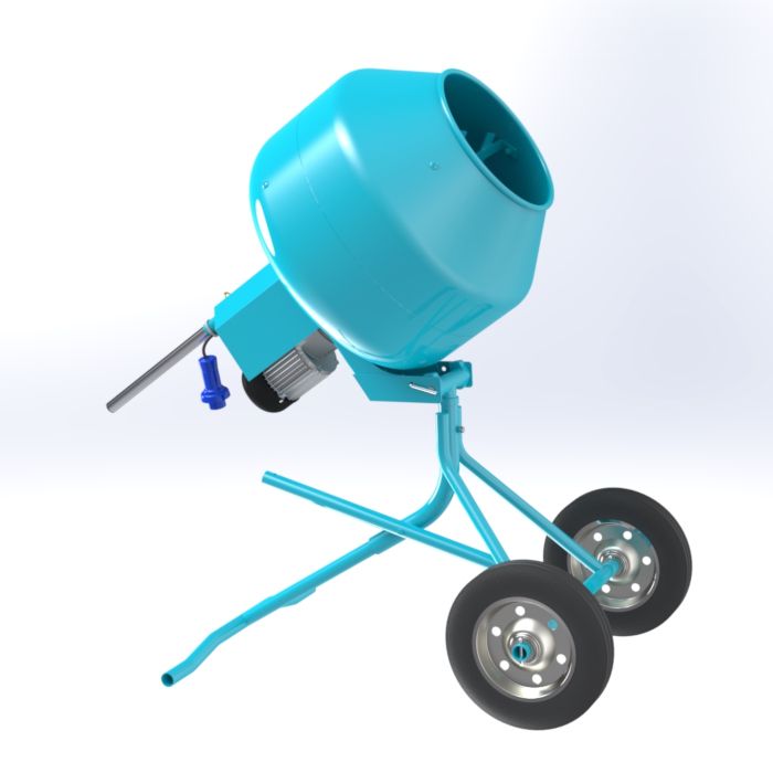 Bétonnière C 140 s - Omaer - capacité totale cuve 135 L - Puissance moteur 0,5 HP - Poids 65 Kg_0