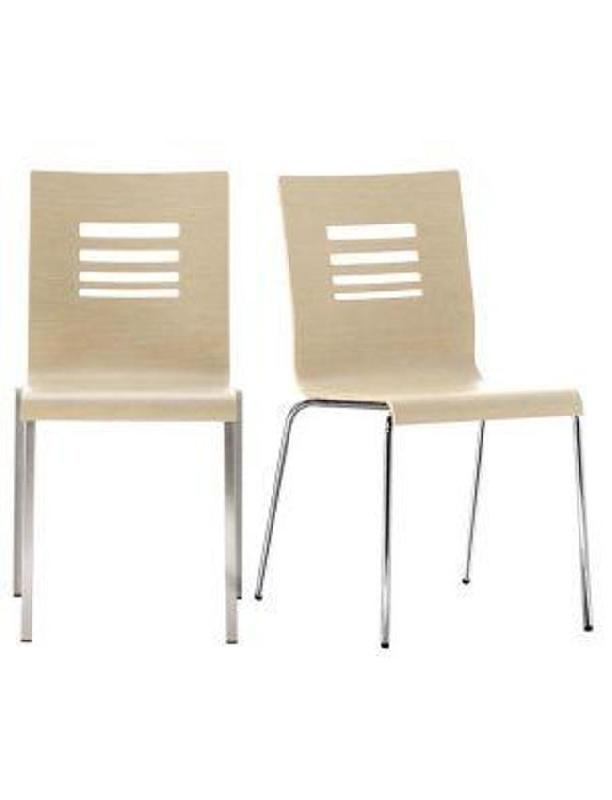 Chaise Elyna - chêne blanchi ou wengé - tube rond_0