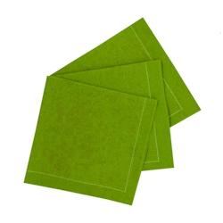 ECOLOMIQUE - 100 Pcs - Serviette cocktail coton verte - 200 x 195,2 mm - ECO210SVCC20GN - vert textile ECO210SVCC20GN_0