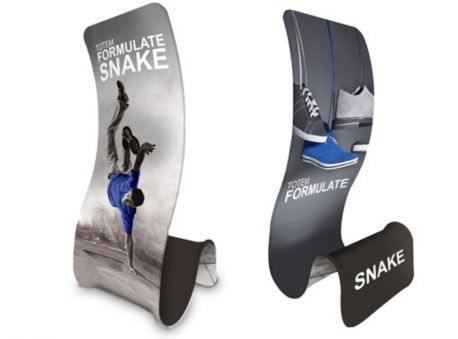 Totem Formulate Snake - Magik Expo - L 93 x H 230 x P 90 cm - Impression recto-verso et montage facile_0