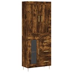 Helloshop26 - Buffet bahut commode armoire meuble de rangement organisateur cuisine salle de séjour salon haut 69,5 x 34 x 180 cm 02_0033451 - 300021_0