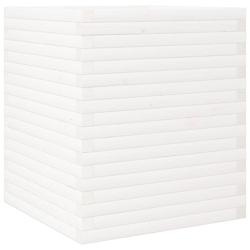 Helloshop26 - Jardinière bac lit surélevé plantes fleurs terrasse jardin 60 x 60 x 68,5 cm bois de pin massif blanc 02_0037727 - 3000214276830_0