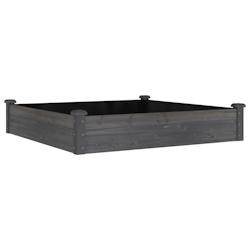 Helloshop26 - Jardinière bac lit surélevé plantes fleurs terrasse jardin de jardin doublure 120 x 120 x 25 cm bois massif sapin gris 02_0039830 - 3_0