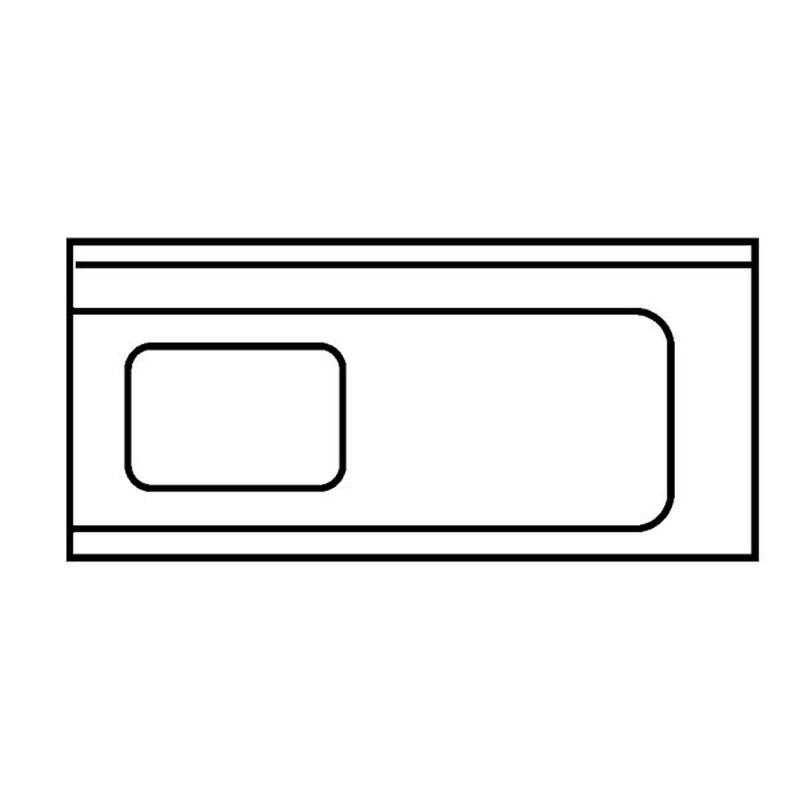 KBS Gastrotechnik KBS Table d'arrivée 1 cuve, montage à droite avec rebord 1200x700x850 mm - inox 20390011_0