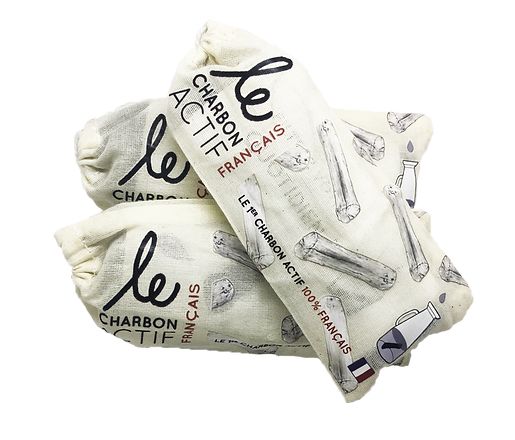 Charbon actif filtrant français - Lot de 3 bâtons pour 1 an d'eau filtrée - SKU : lcaf03_0