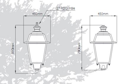 Luminaire d'éclairage public palatine / led / 100 w / en aluminium_0