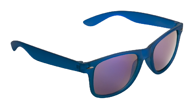 Lunettes de soleil en plastique - monture transparente - protection UV400 - couleur bleue_0