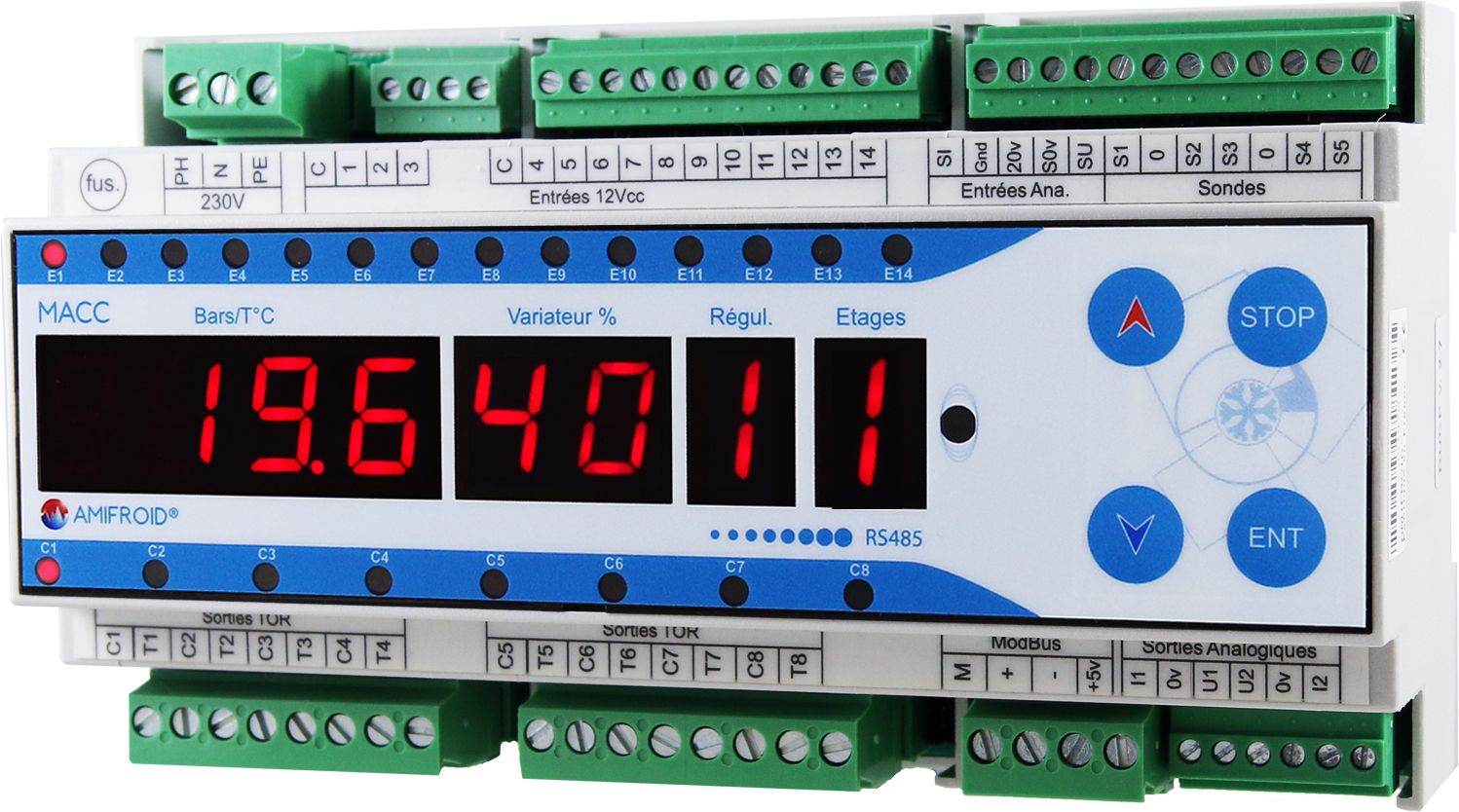 Module automate centrale compresseurs - gestion cyclique et cyclique à étages - régulation PID et TOR_0