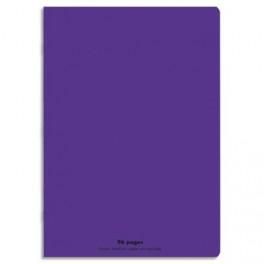 NEUTRE CAHIER PIQÛRE 96 PAGES SEYÈS 24X32 COUVERTURE POLYPRO VIOLET