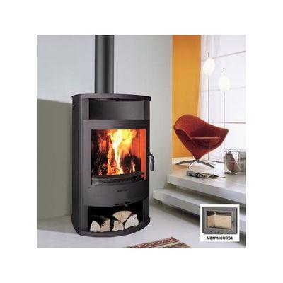 POÊLE À BOIS 18KW SORTIE VERTICALE ANTHRACITE MILAN - THECA - 6500800_0