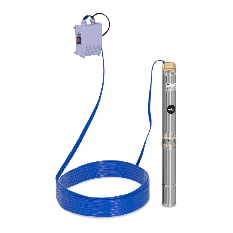 Pompe immergée submersible pour puits - Débit 3 800 L/h - 250 W - Acier inoxydable - Réf. 14_0002964_0