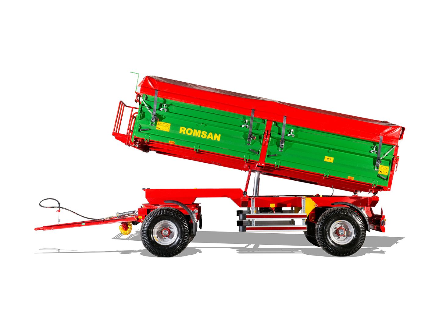R 80 CSGA benne agricole à double essieu - Romsan - capacité 8000 kg_0
