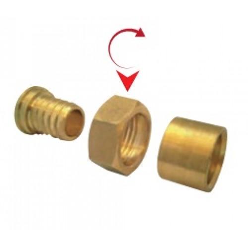 RACCORD PER À GLISSEMENT - UNION FEMELLE - DIAM 16MM - FILETAGE 20X27 BOUTTÉ