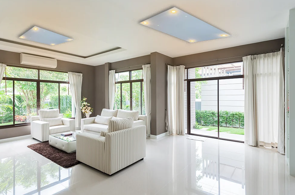 Radiateur infrarouge en alu avec spots LED intégrés et capteurs de protection contre la surchauffe_0