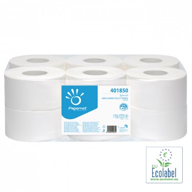 Rouleaux papiers toilettes mini jumbo t200 par lot de 12 qualité extra - a10004_0