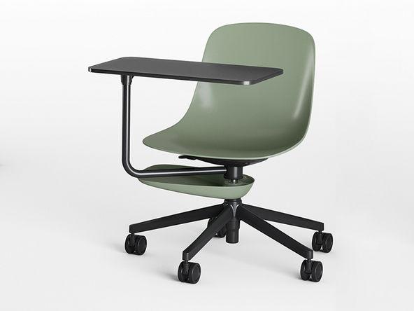Lot de 2 chaises de formation Pure Loop Edu avec tablette écritoire, roulettes et réglage en hauteur_0