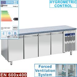 Table de congélation  ventilée  4 portes en 600x400 - top en granit    tp4b/lg_0