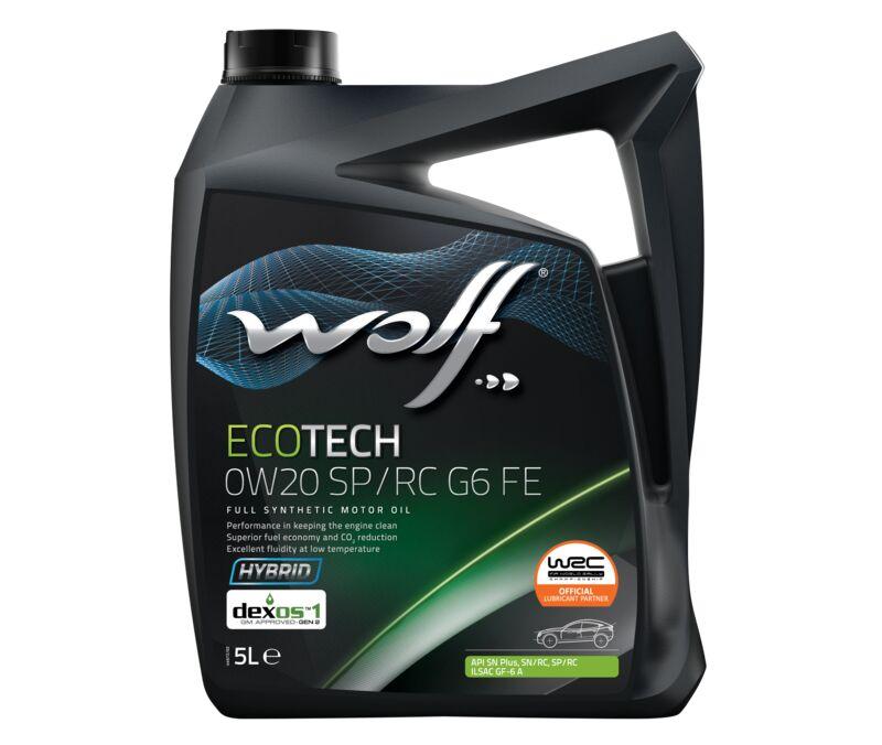 WOLF - Huile moteur Ecotech 0W20 SP/RC G6 FE - 5 L - Réduction de consommation et émissions - 1047261_0