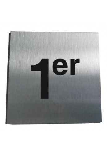 Plaques de porte en aluminium brossé - AUA Signalétique - 130x130 mm & 200x200 mm - Design exclusif et auto-adhésives_0