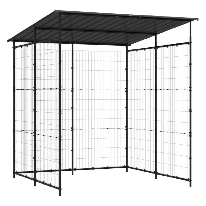ABRI À VÉLO 190 X 190 X 222 CM ACIER NOIR 02_0004579_0
