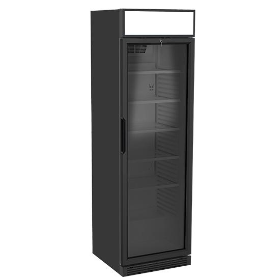 Armoire réfrigérée noire positive une porte vitrée 373 l - BFD0001/BL_0