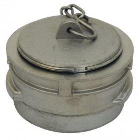 Bouchon inox 304 - raccord symétrique à chaînette - réf. 080BI - pour irrigation, incendie, produits pétroliers et fluides compatibles_0