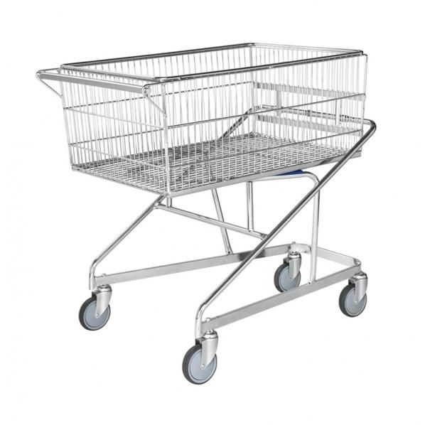 Chariot à mailles avec panier - KONGAMEK - 300 kg - 4 roues pivotantes - Fabriqué en Suède_0