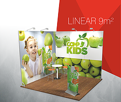 Easy stands tissu - stand modulaire en angle 9m² (3x3) - habillage cloison + spots_0