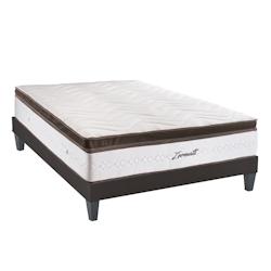 Ensemble   Matelas Mémoire de forme + Sommier Bois 140x200 cm ZERMATT BELLECOUR - blanc Mousse à mémoire de forme 4VP.DC.K15.1420_0